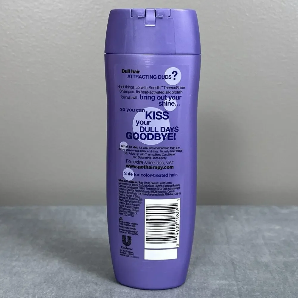 Vintage Sunsilk ThermaShine Shampoo with Silk Proteins 12 fl oz NOS New Hairapy